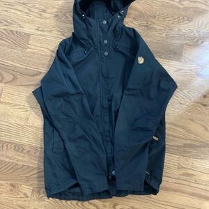Fjallraven Scogso Womens XL G-1000 Black Hooded Jacket